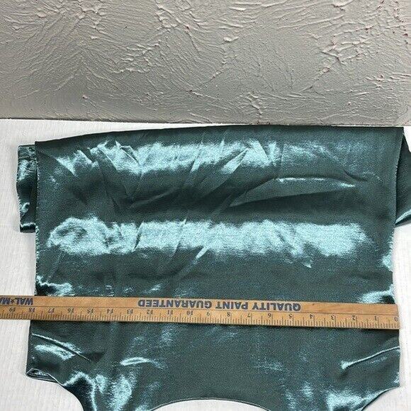 UO SILENCE + NOISE Silver Green Camisole Mini Night Dress Strappy Silky Medium - Picture 5 of 6